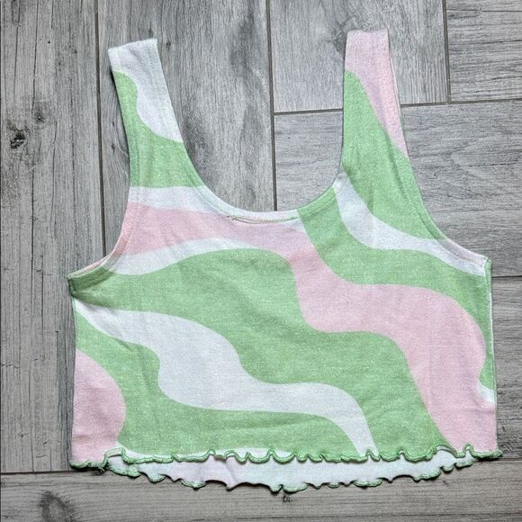 ASOS Pastel Swirl Crop Top - Picture 5 of 5